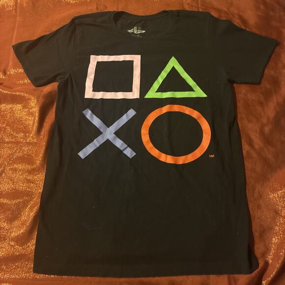 OFFICIAL PlayStation Controller Symbols T-Shirt Black Adult Medium - Picture 1 of 4